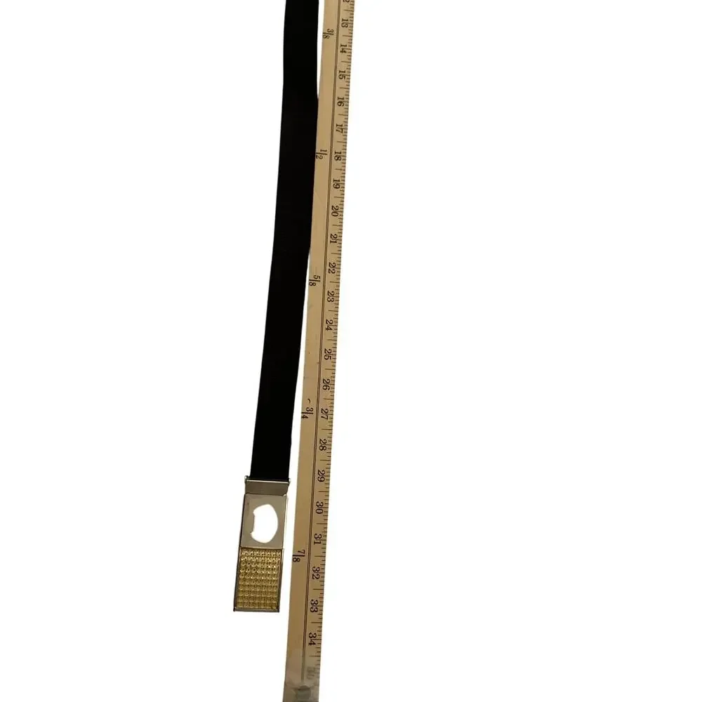 Unisex Kids Belt Yellow Sparkle Rhinestone Cloth Strap Size 28-30 Size 10-12